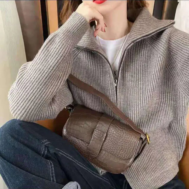 Spring New Solid Vintage Sweater Cardigan for Women