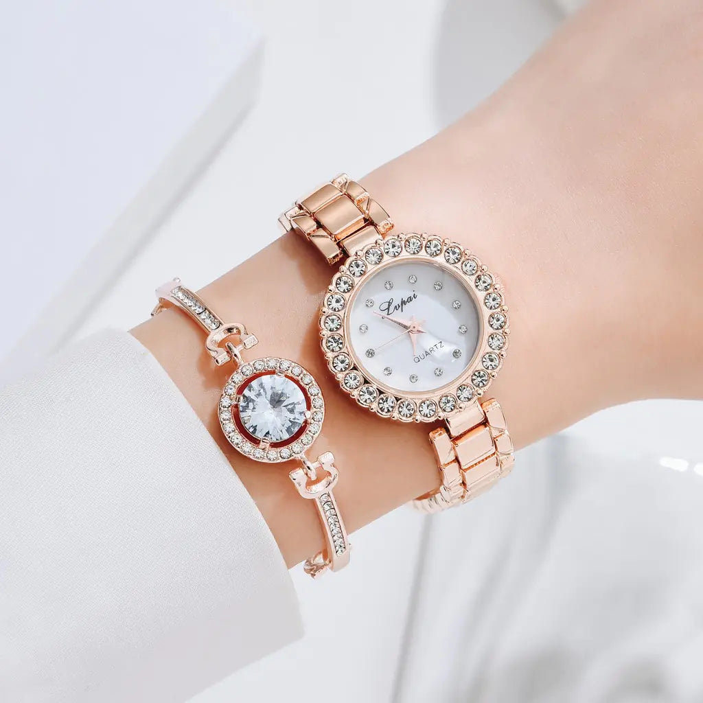 Rose Gold Quartz Wrist watches