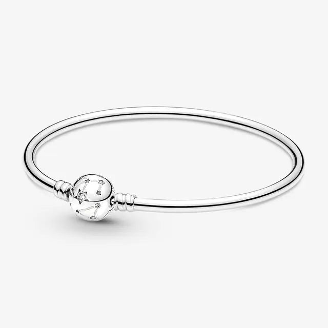 .925 Sterling Silver Charm Bead Bracelet