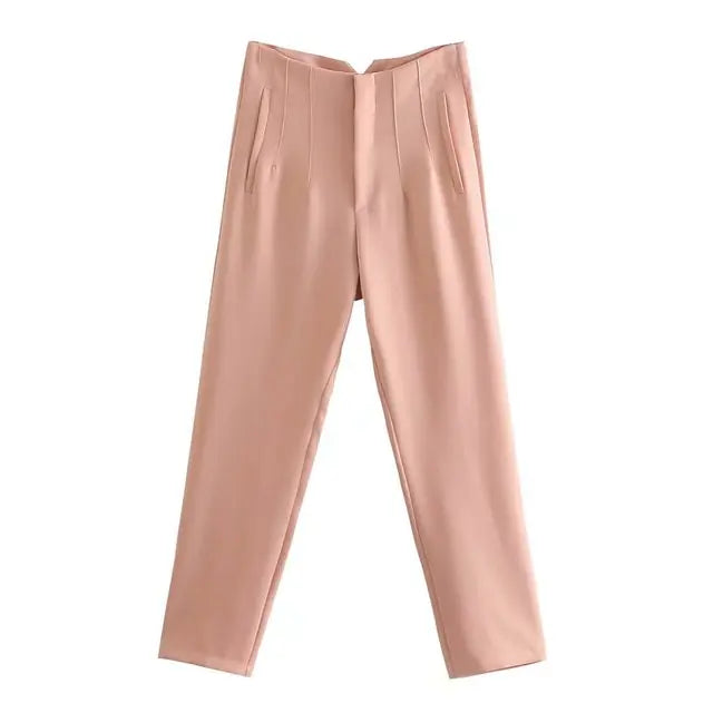 Chic Office Lady Straight Pants