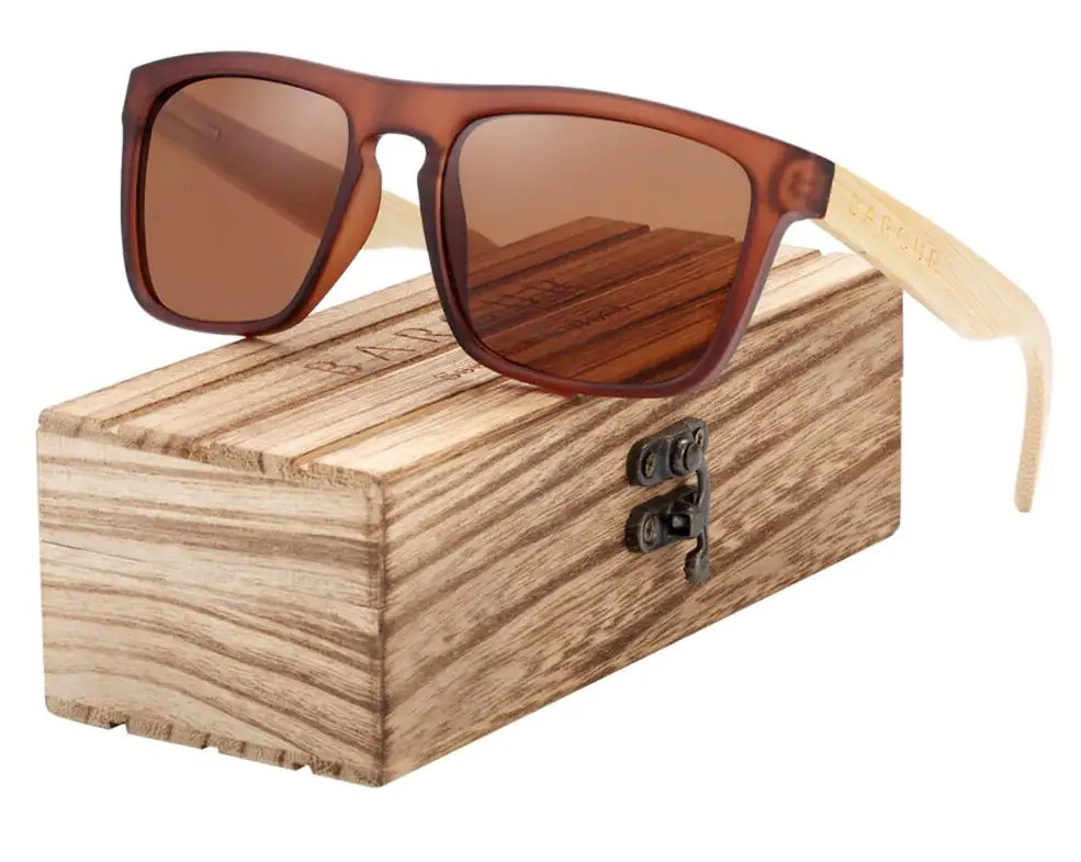 Polarized Fashion Bamboo Sun Glasses