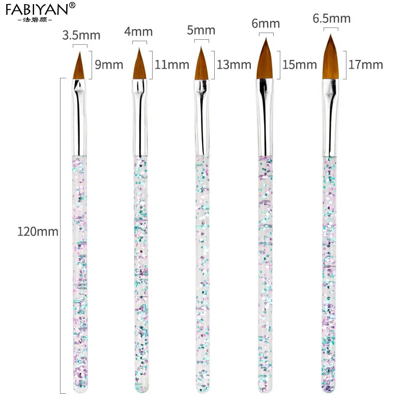 5Pieces Nail Art Crystal Brush Set