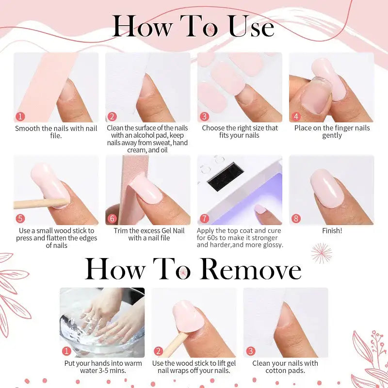 22 Tips Semi-Cured Gel Nail Stickers