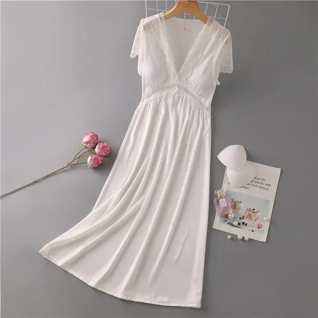 Satin Lace Summer Nightgown Collection