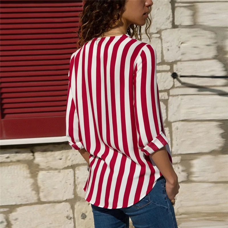 Elegance in Stripes Blouse