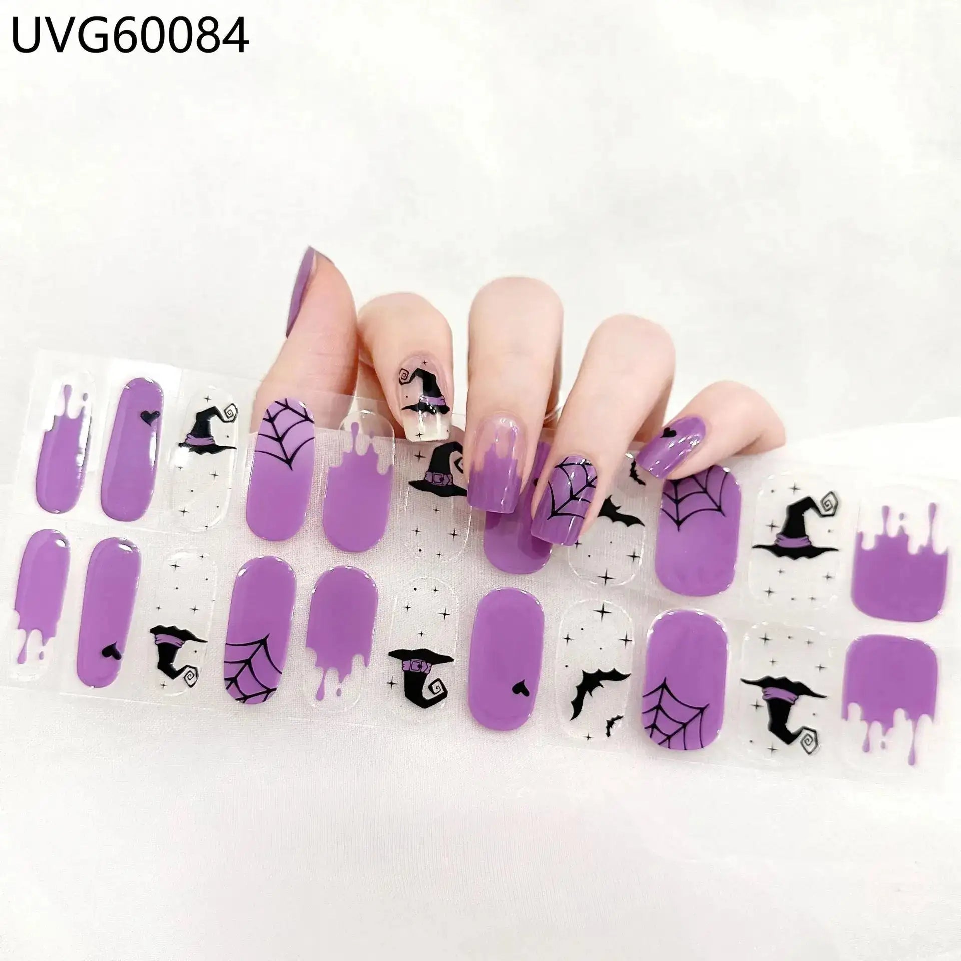 22 Tips Semi-Cured Gel Nail Stickers