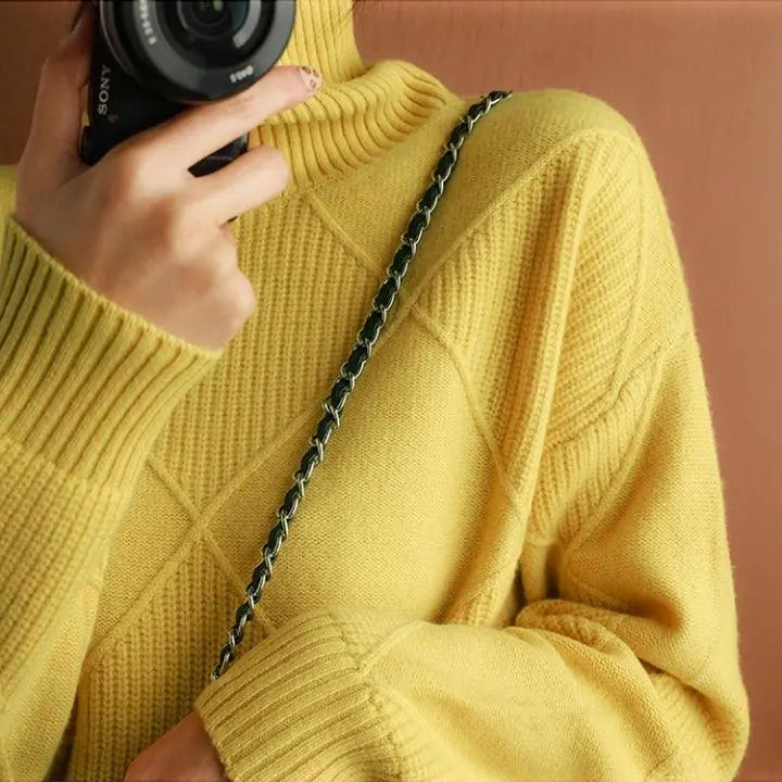 Turtle Neck Pullover Sweater Versatile