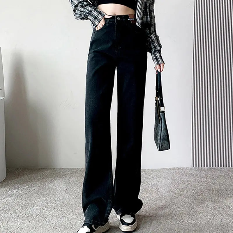 Woman High Waist Wide Leg Jeans