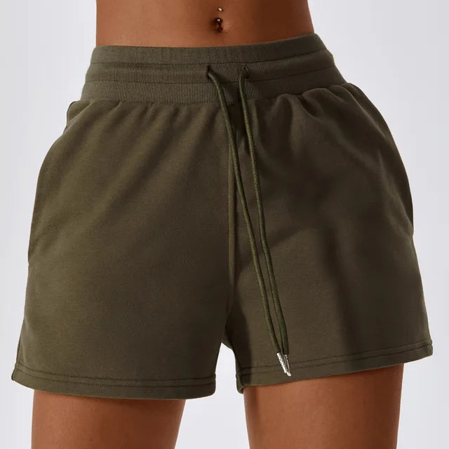 Women's Autumn Loose-Fit Drawstring Sports Shorts