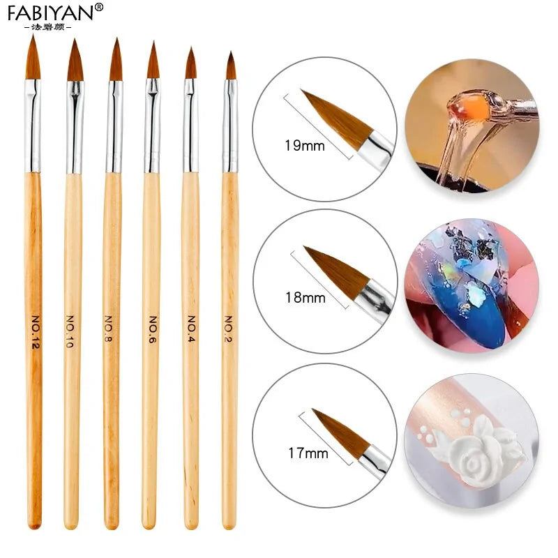 5Pieces Nail Art Crystal Brush Set