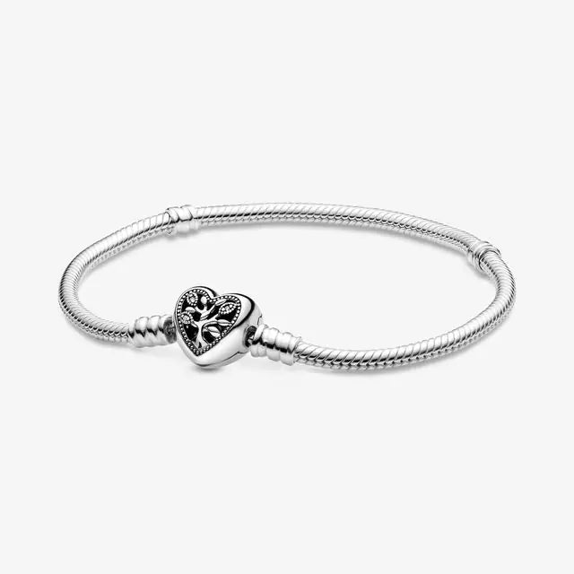 .925 Sterling Silver Charm Bead Bracelet