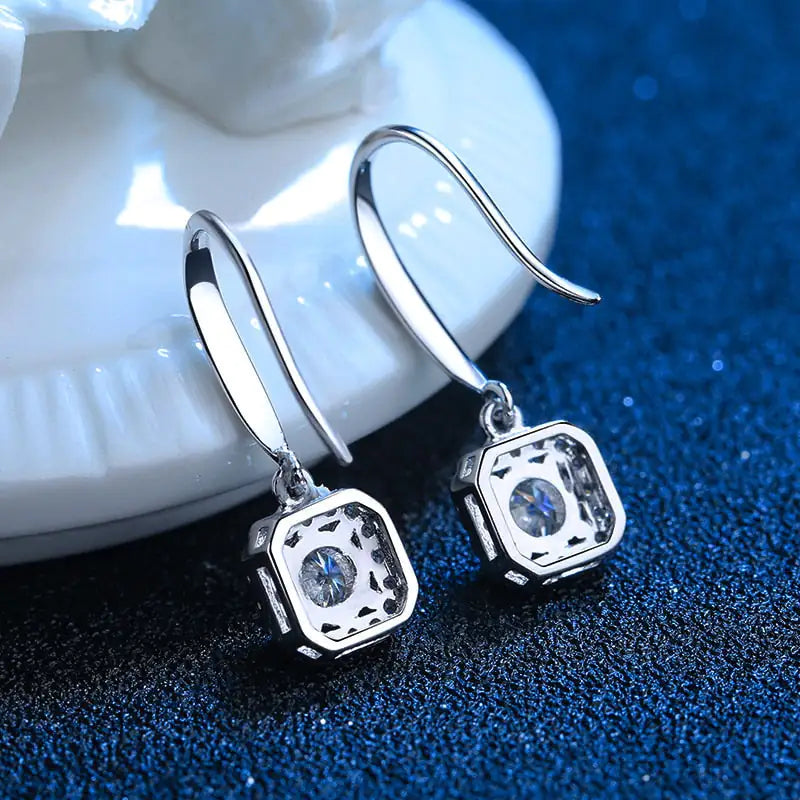 Sterling Silver Platinum Plated Earrings