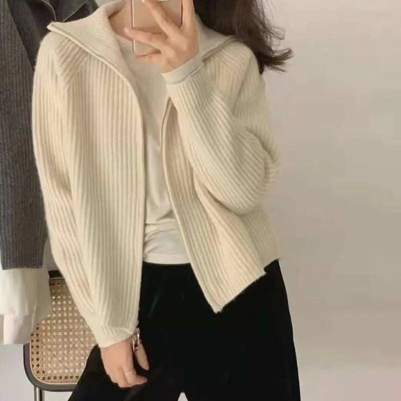 Spring New Solid Vintage Sweater Cardigan for Women