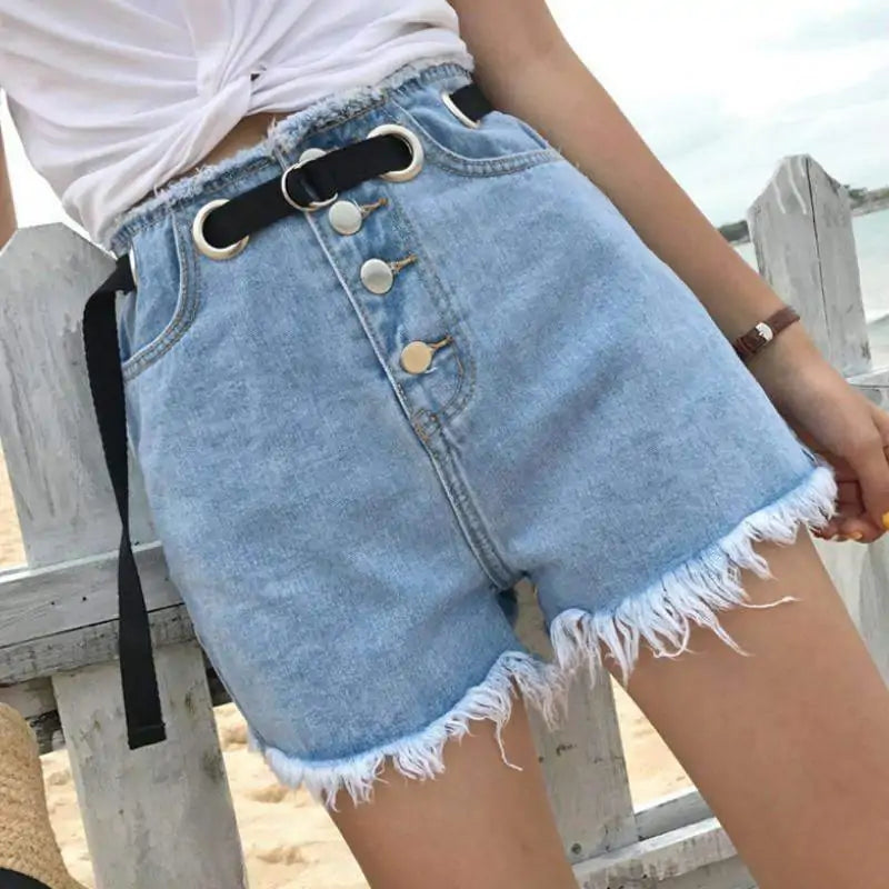 High Waist Denim Shorts