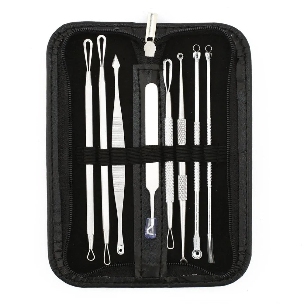 8 Piece Stainless Steel Blackhead / Acne Remover Set