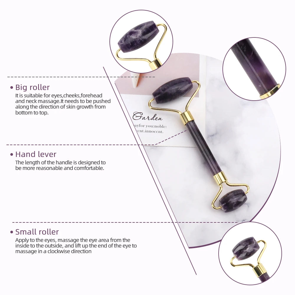 Violet Gua Sha Facial Massage Roller