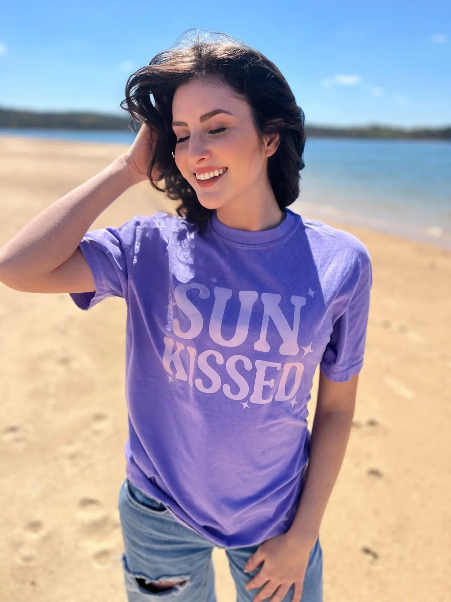 Monochrome Purple Sun Kissed Tee