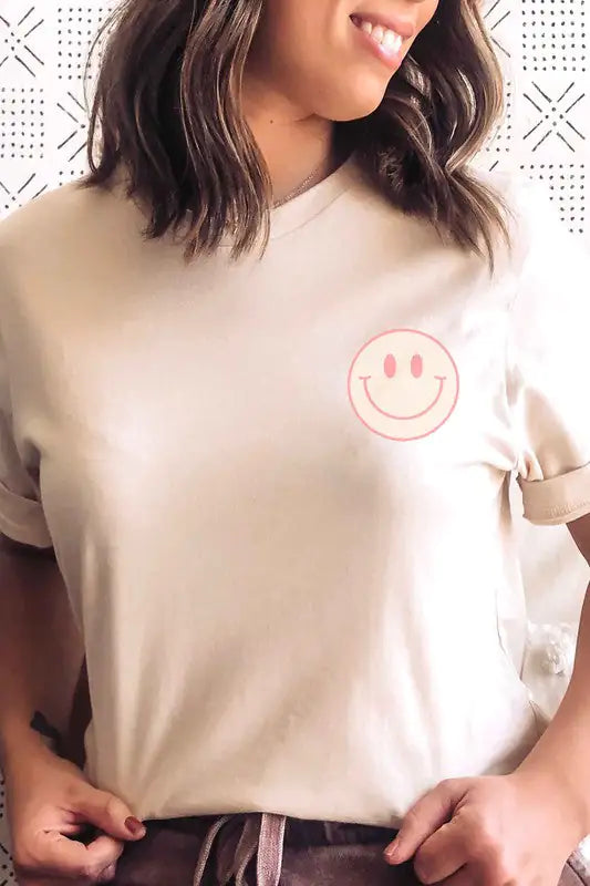 Plus Size “Bride Happy Face” Graphic Tee