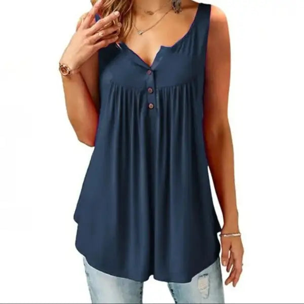 Casual Women Tank Tops Solid Color