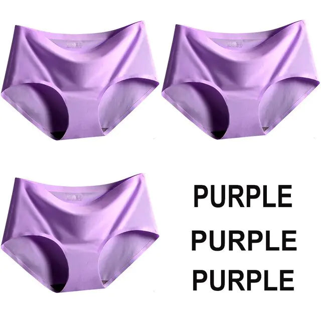 Panties Satin Silk Female Underwear