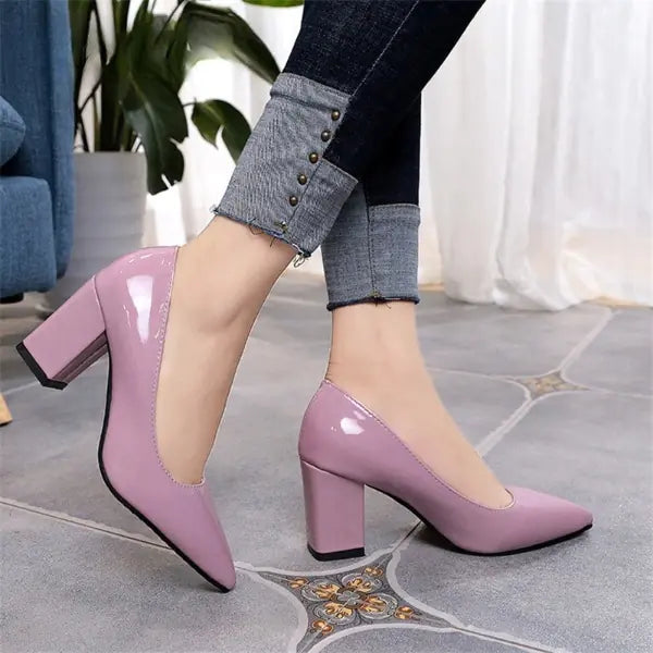 Women's Sexy Mid Heel Pointed Toe Shoes