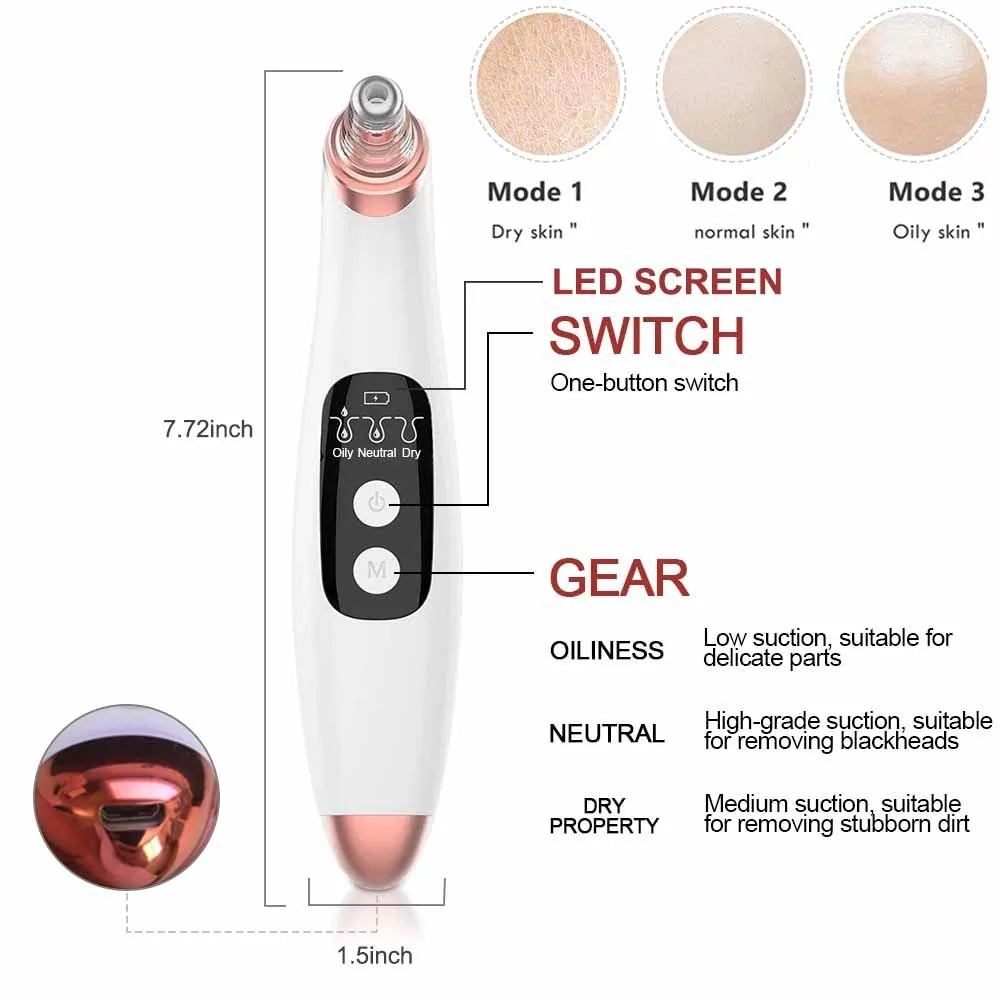 Visible Camera Blackhead Remover Vacuum Suction