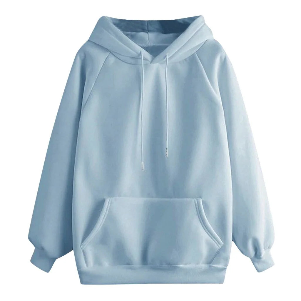 Women's Casual Solid Hoodie With Pockets