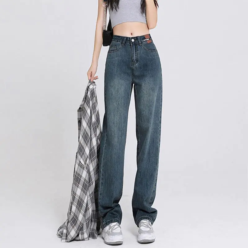 Woman High Waist Wide Leg Jeans