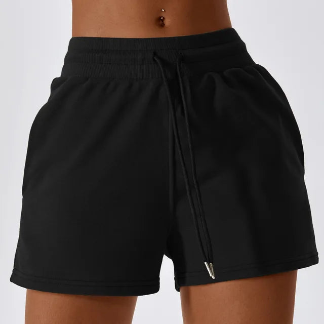 Women's Autumn Loose-Fit Drawstring Sports Shorts