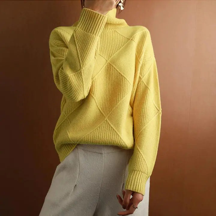 Turtle Neck Pullover Sweater Versatile