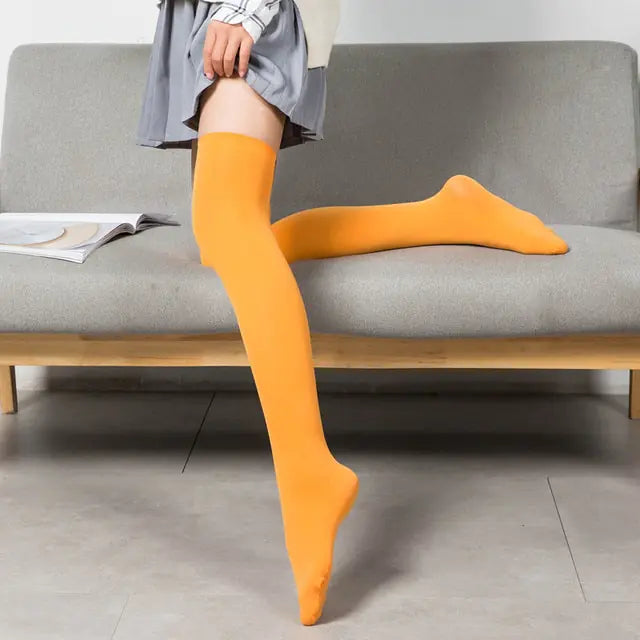 Solid Color Long Socks