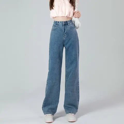 Woman High Waist Wide Leg Jeans