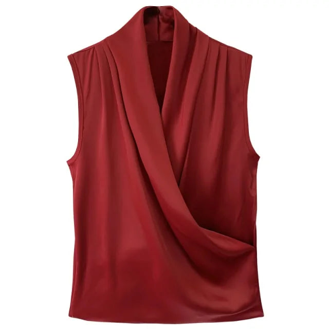 Elegant Satin Women Blouse