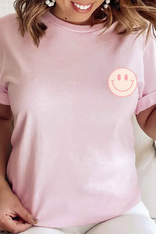 Plus Size “Bride Happy Face” Graphic Tee