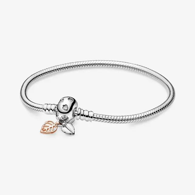 .925 Sterling Silver Charm Bead Bracelet