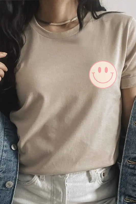 Plus Size “Bride Happy Face” Graphic Tee