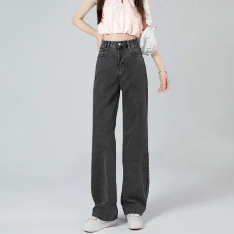 Woman High Waist Wide Leg Jeans