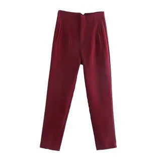 Chic Office Lady Straight Pants