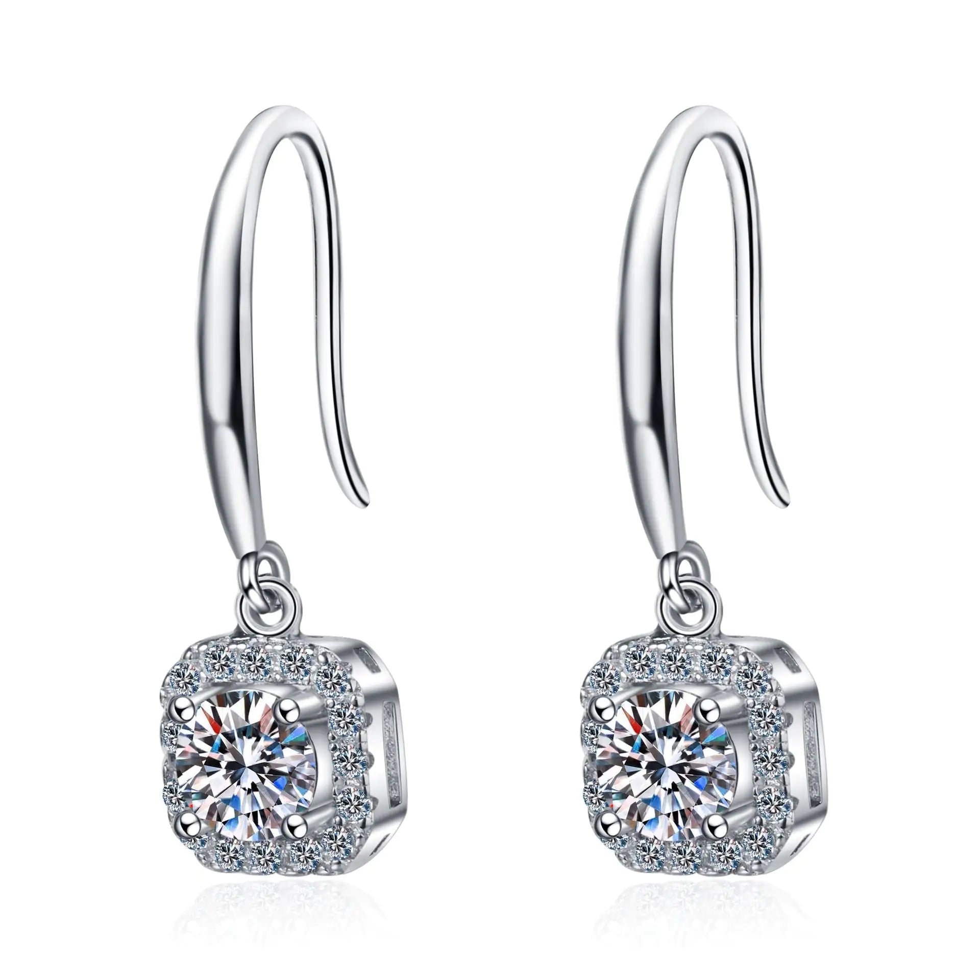 Sterling Silver Platinum Plated Earrings