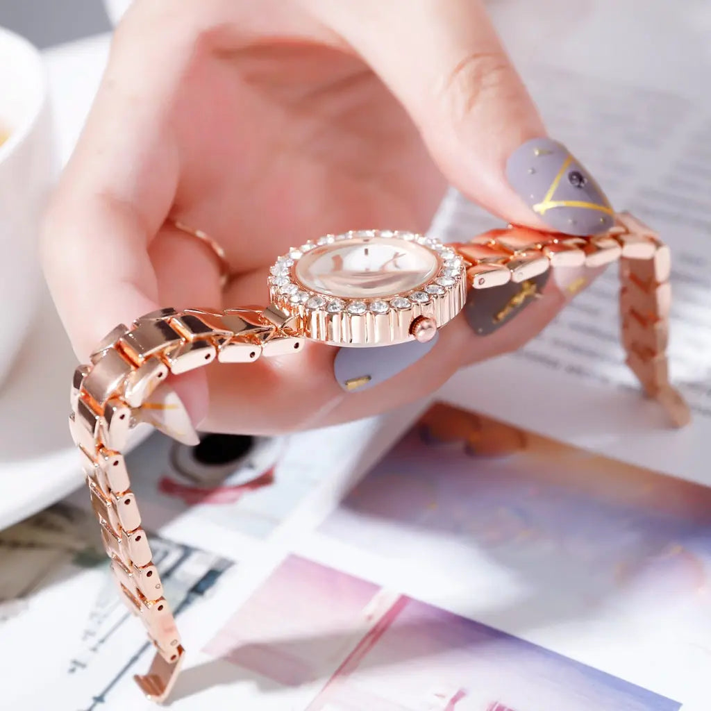 Rose Gold Quartz Wrist watches