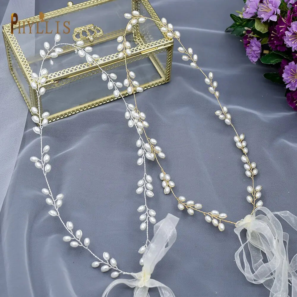 S01 Beaded Wedding Belt Pearls