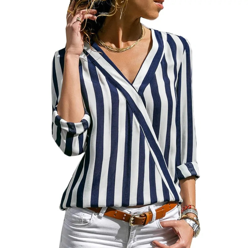 Elegance in Stripes Blouse