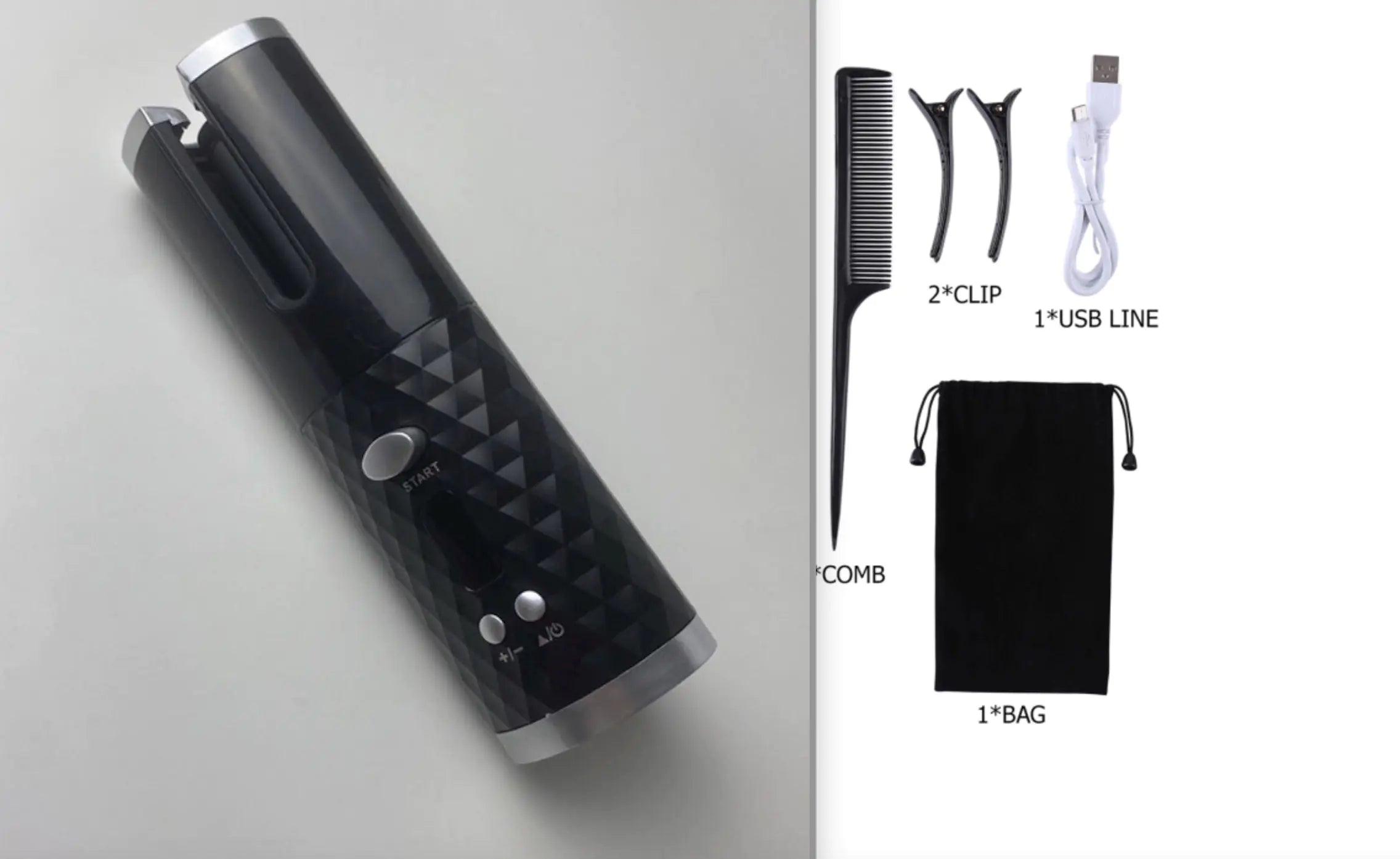 Wireless LCD Hair Curler