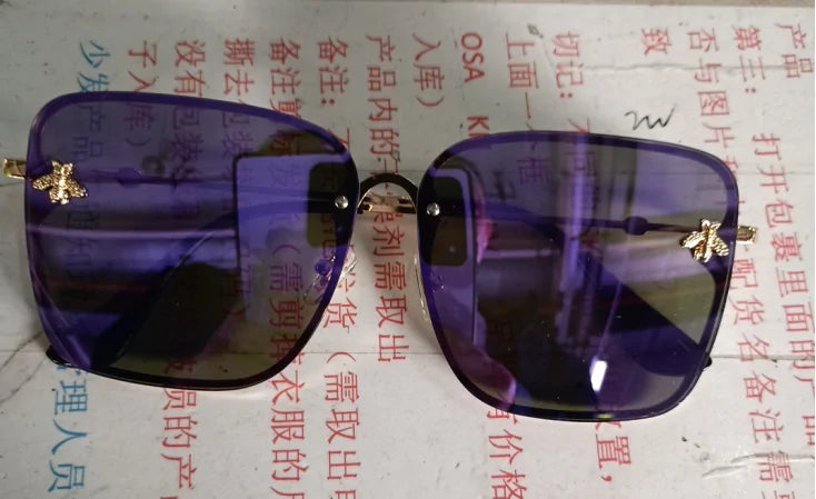 Oversize Rimless Square Sunglasses