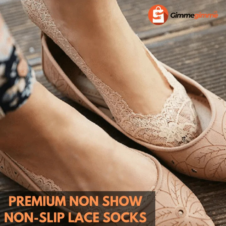 Premium No Show Non-slip Lace Socks