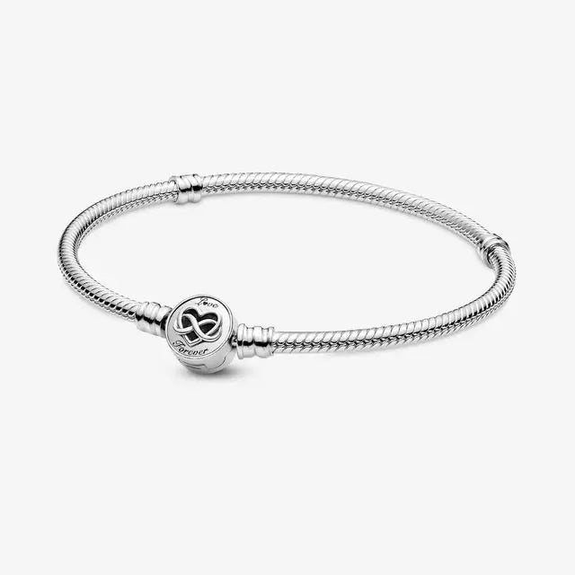 .925 Sterling Silver Charm Bead Bracelet