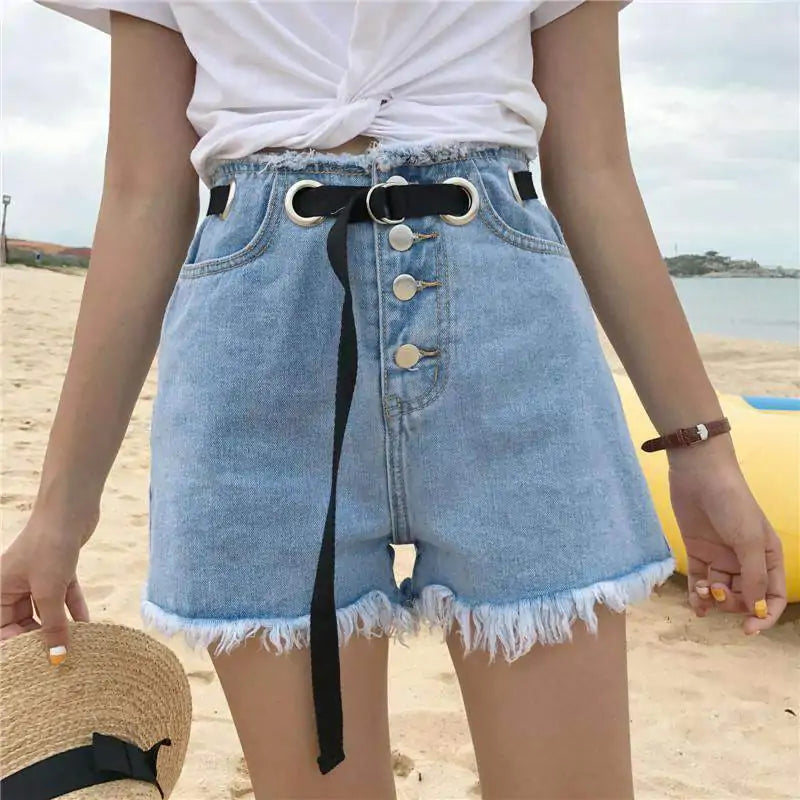 High Waist Denim Shorts