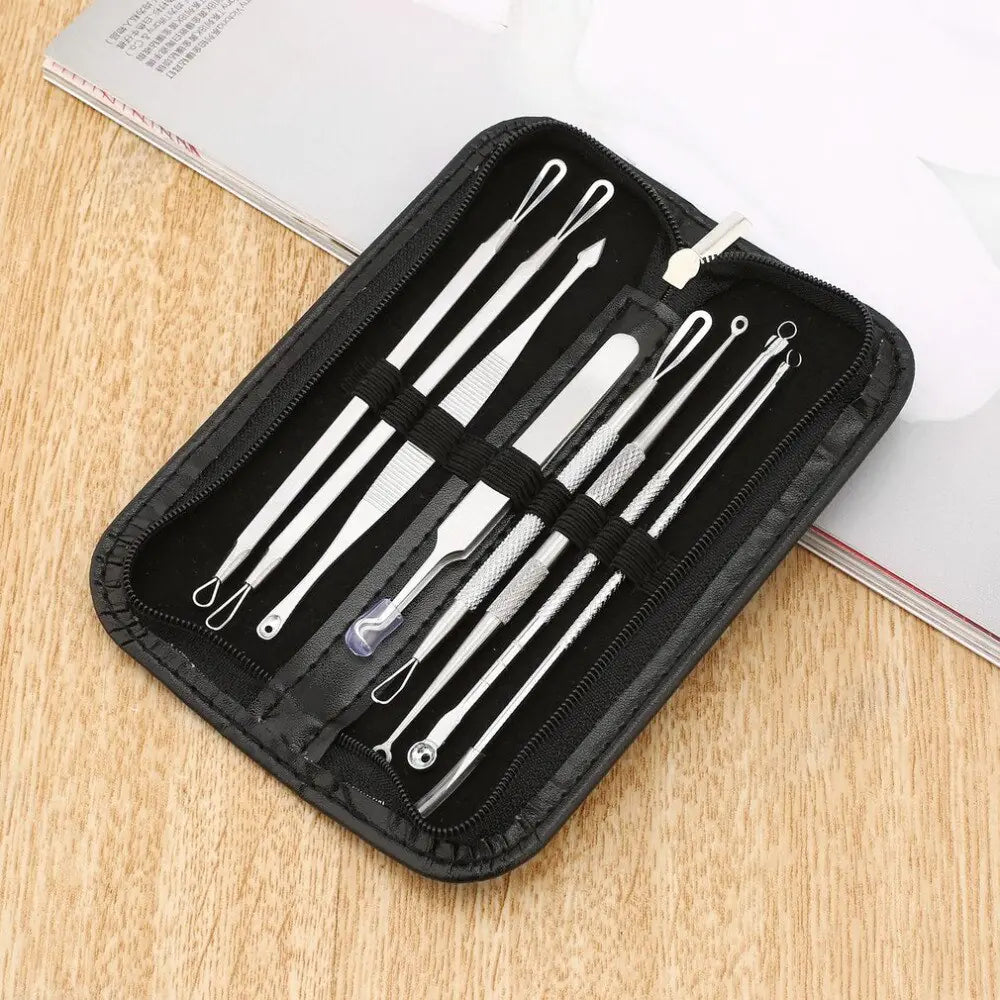 8 Piece Stainless Steel Blackhead / Acne Remover Set