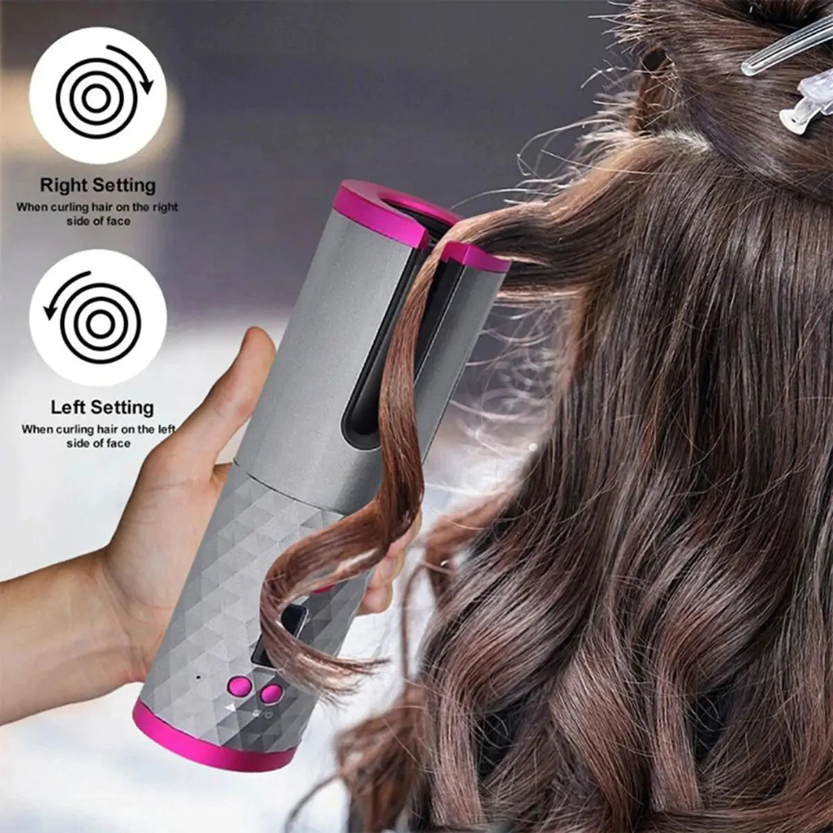 Wireless LCD Hair Curler