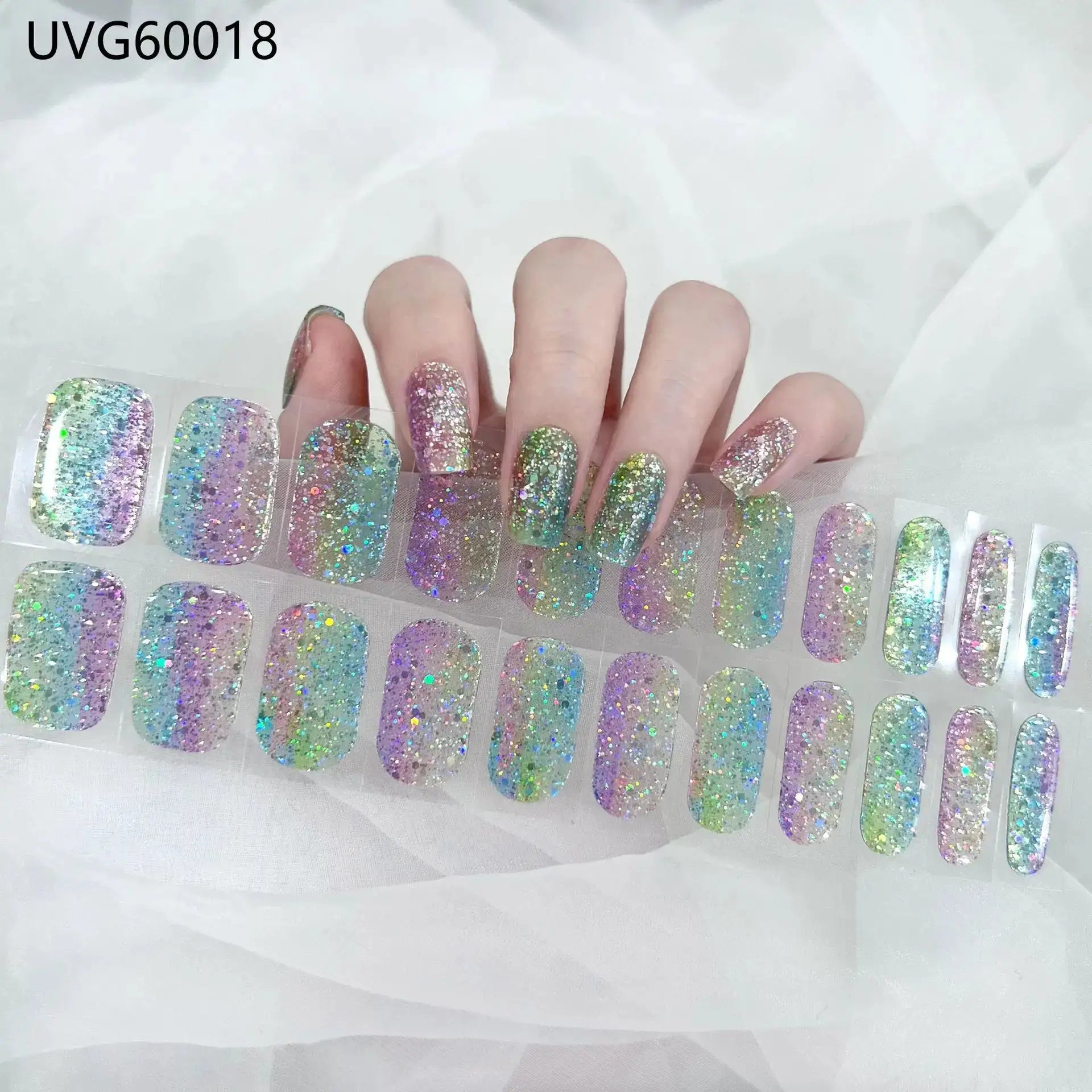 22 Tips Semi-Cured Gel Nail Stickers